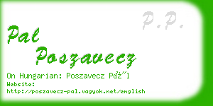 pal poszavecz business card